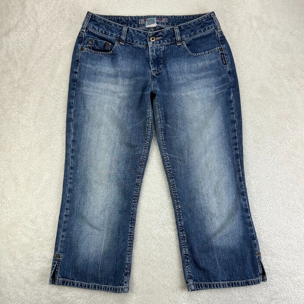 Silver Cropped Capri Jeans Womens Size 30 Blue Denim Low Rise Classic Stretch